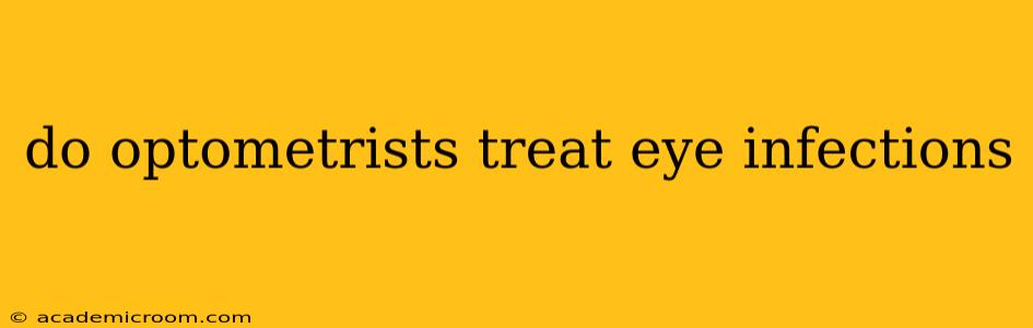 do optometrists treat eye infections