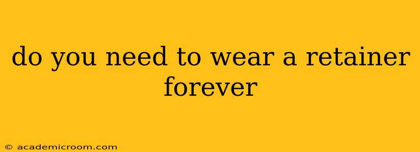 do you need to wear a retainer forever