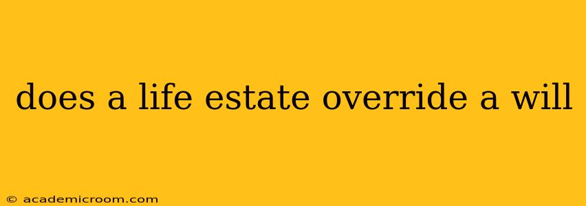does a life estate override a will