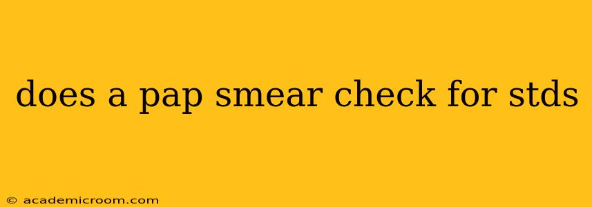does a pap smear check for stds