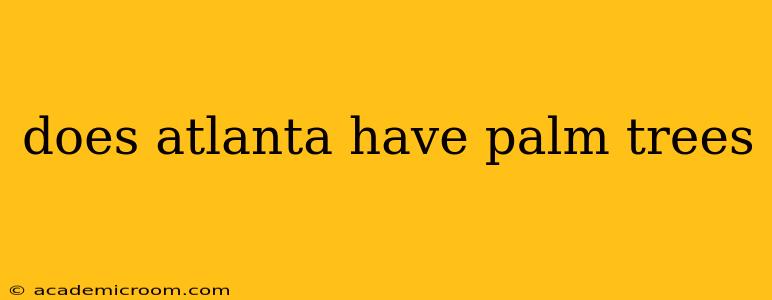 does atlanta have palm trees