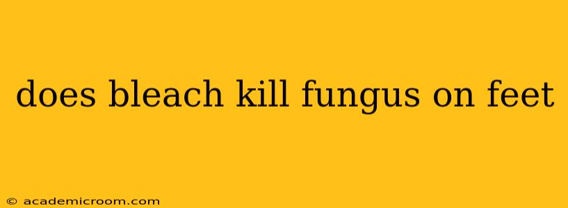 does bleach kill fungus on feet