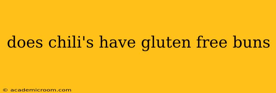 does chili's have gluten free buns
