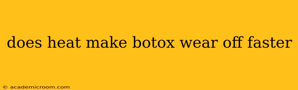 does heat make botox wear off faster