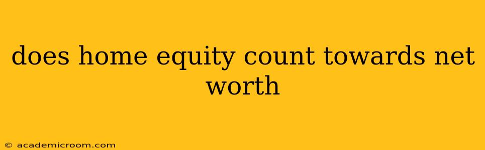 does home equity count towards net worth