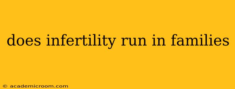 does infertility run in families