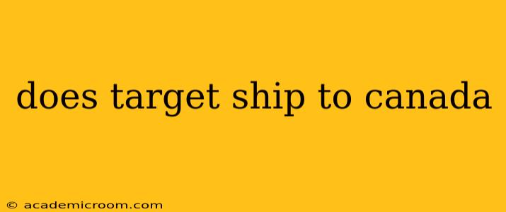 does target ship to canada