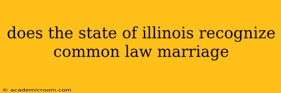 does the state of illinois recognize common law marriage
