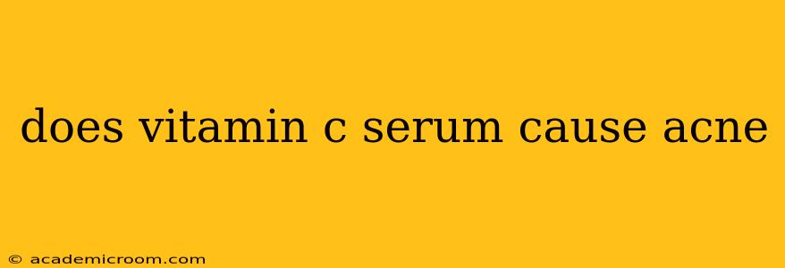 does vitamin c serum cause acne