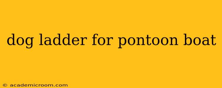 dog ladder for pontoon boat