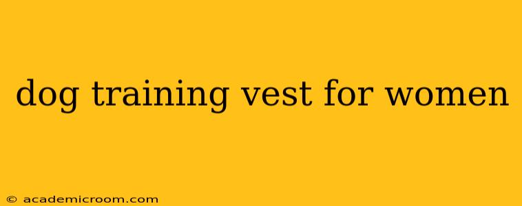 dog training vest for women