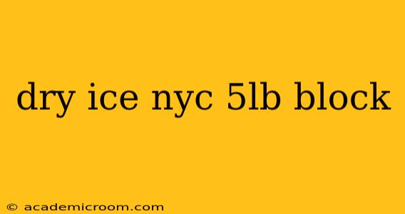 dry ice nyc 5lb block