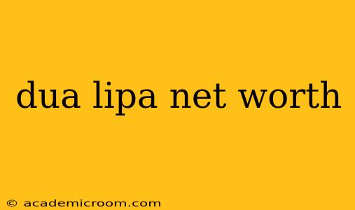 dua lipa net worth