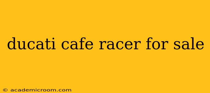 ducati cafe racer for sale