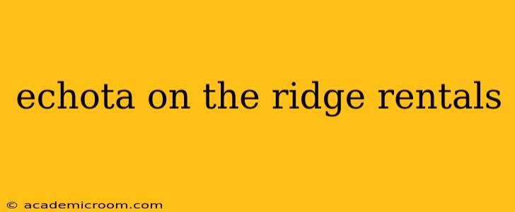 echota on the ridge rentals