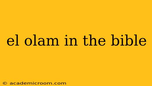 el olam in the bible