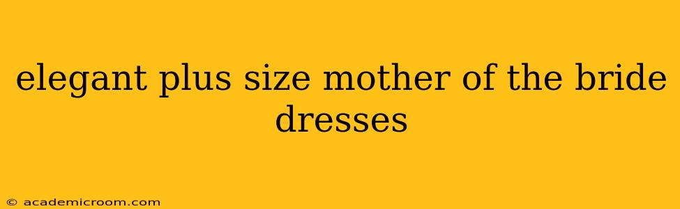 elegant plus size mother of the bride dresses