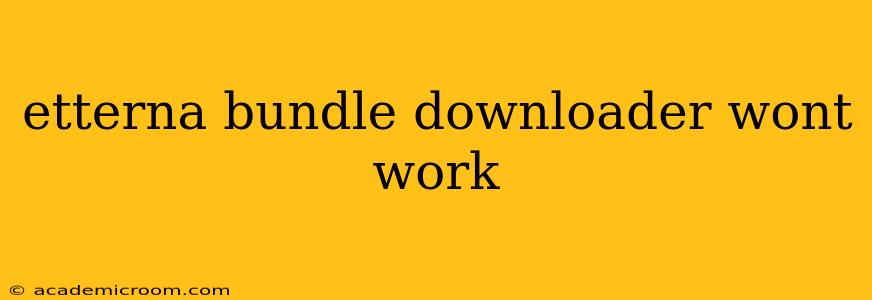 etterna bundle downloader wont work