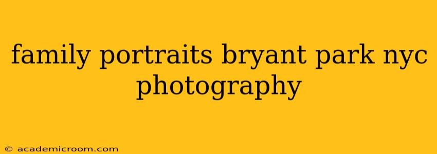 family portraits bryant park nyc photography