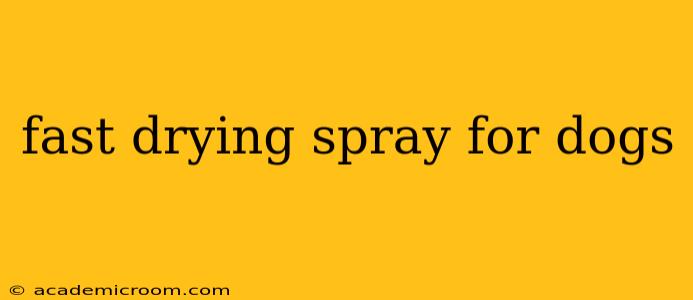 fast drying spray for dogs