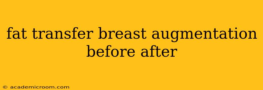 fat transfer breast augmentation before after