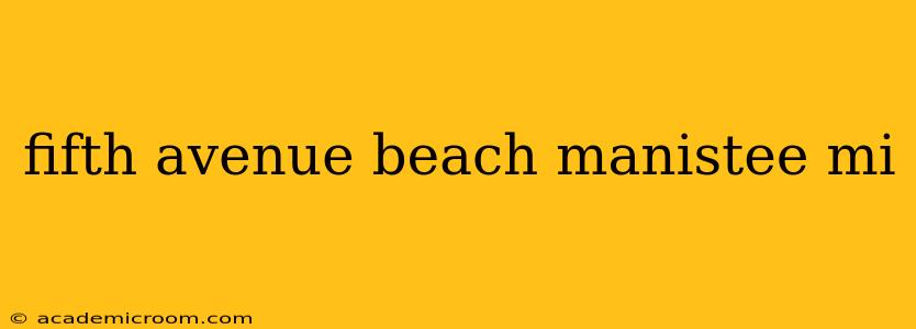 fifth avenue beach manistee mi