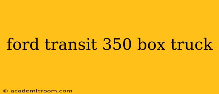 ford transit 350 box truck