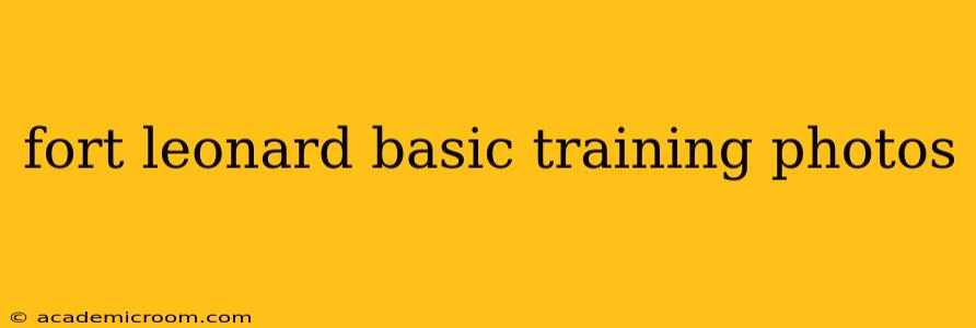 fort leonard basic training photos