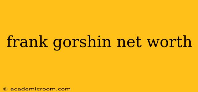 frank gorshin net worth