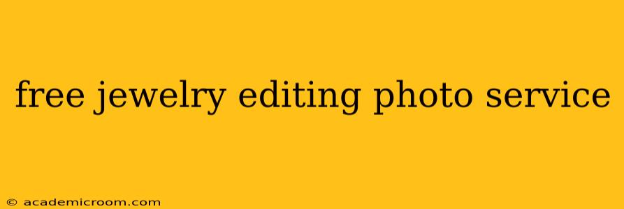 free jewelry editing photo service