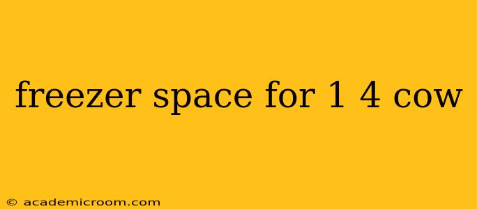 freezer space for 1 4 cow