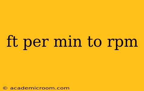 ft per min to rpm