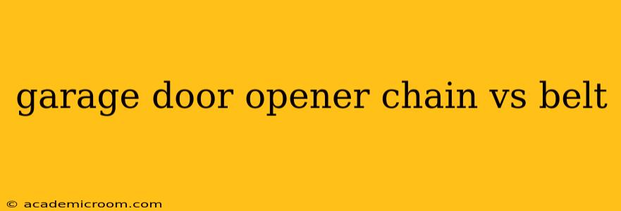garage door opener chain vs belt