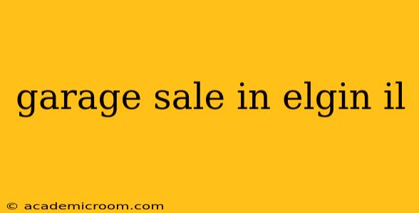 garage sale in elgin il