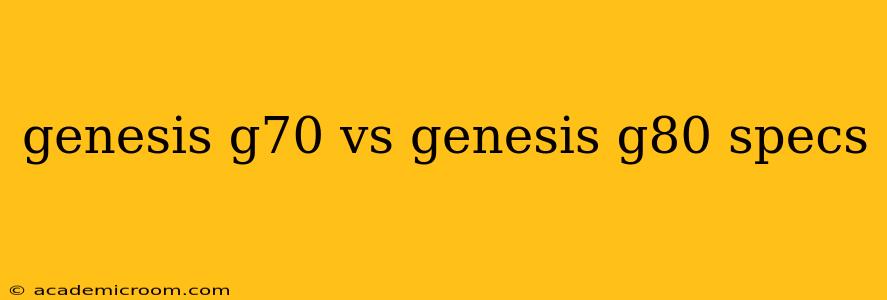 genesis g70 vs genesis g80 specs