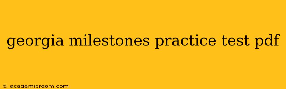 georgia milestones practice test pdf