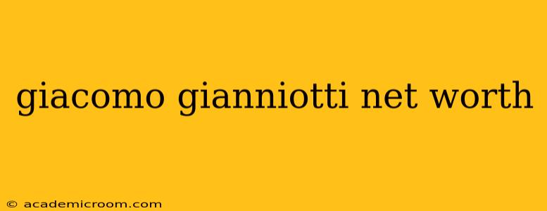 giacomo gianniotti net worth