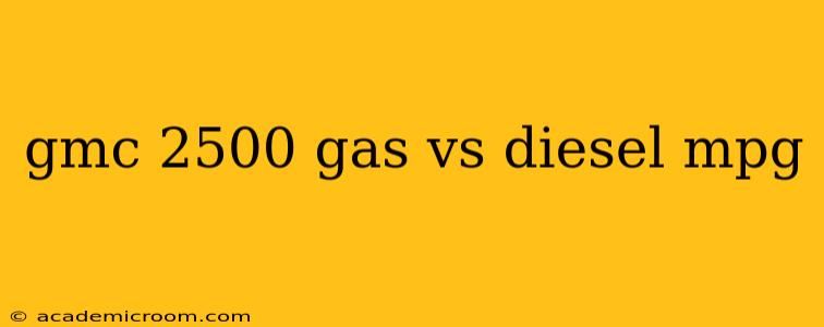 gmc 2500 gas vs diesel mpg
