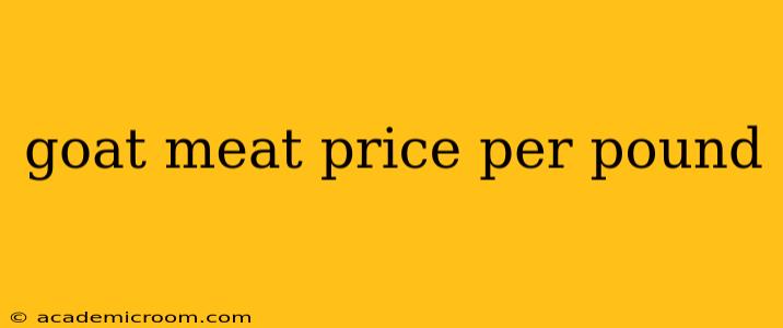 goat meat price per pound