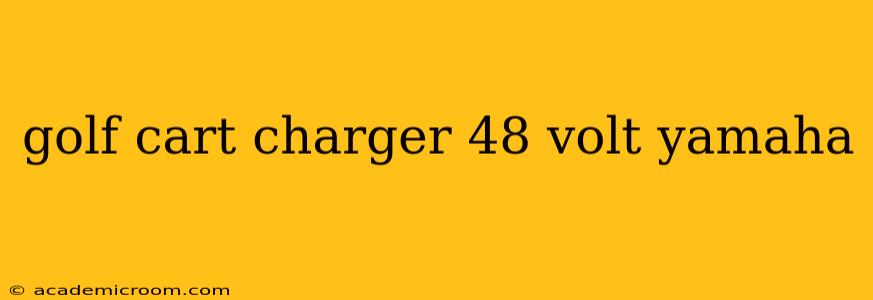 golf cart charger 48 volt yamaha