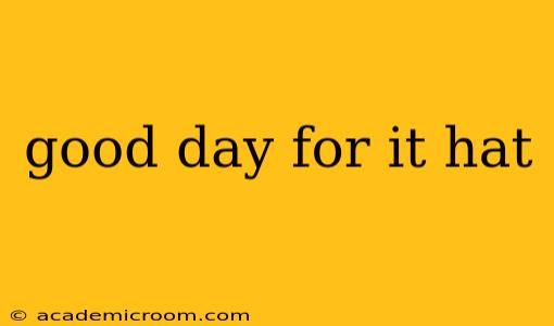 good day for it hat