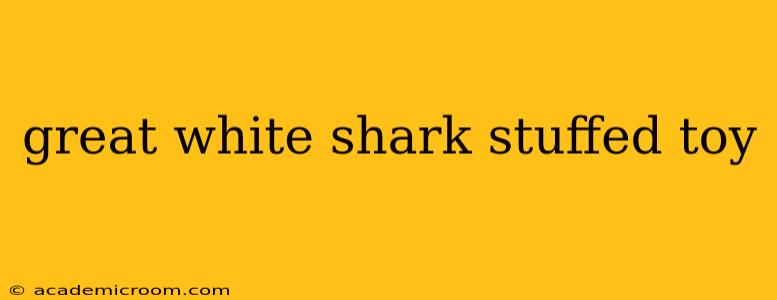 great white shark stuffed toy