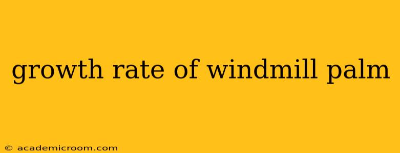 growth rate of windmill palm