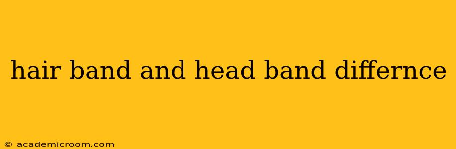 hair band and head band differnce