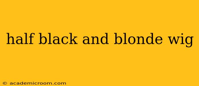 half black and blonde wig