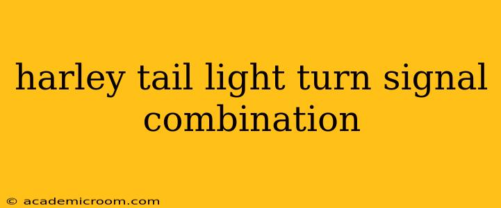 harley tail light turn signal combination