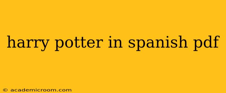 harry potter in spanish pdf
