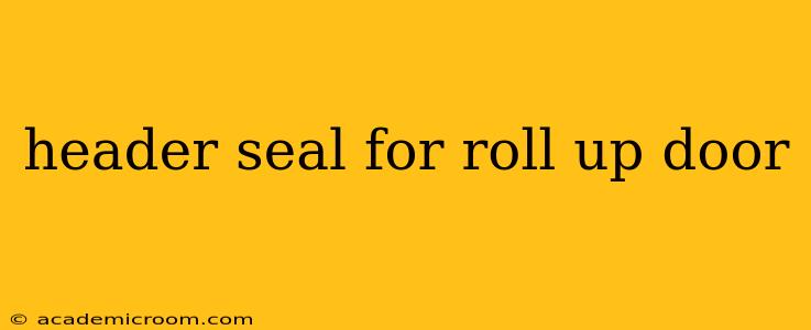 header seal for roll up door