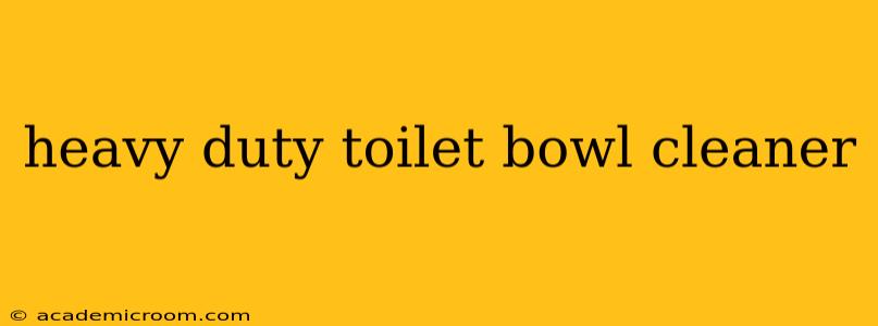 heavy duty toilet bowl cleaner