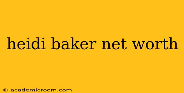 heidi baker net worth